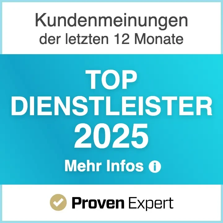 Proven Expert Top Dienstleister 2025 - Kundenmeinungen der letzten 12 Monate - MEISTERWERK Kfz-Gutachten