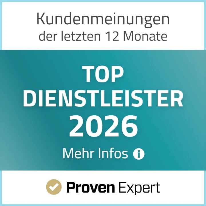 Proven Expert Top Dienstleister 2026 - Kundenmeinungen der letzten 12 Monate - MEISTERWERK Kfz-Gutachten